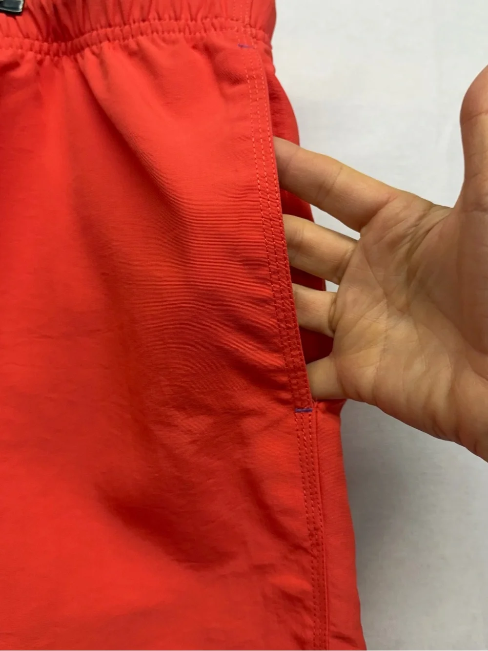 Duluth Trading Orange Swim/Active Shorts with Purple‎ Drawstring XL